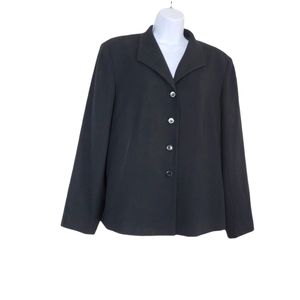 Talbots Black Wool Jacket Blazer 16